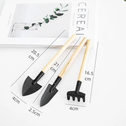 3Pcs/Set Mini Garden Tool Set For Garden Plants Flower Pot Cactus Vegetables Digging Weeding Indoor Small Plants Garden Tools - AMULET RING STORE
