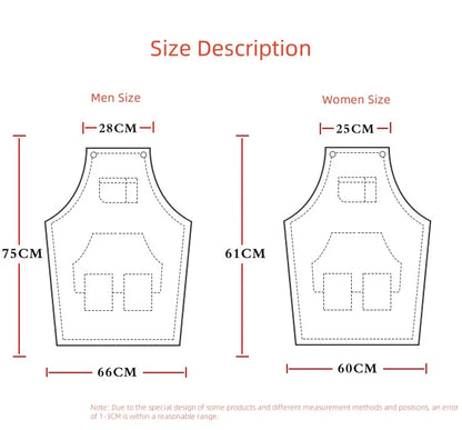 Hairstylist Denim Apron With Wide Shoulder Straps Comfortable Workwear Casual Fashionable Stain Resistant Men and Women Apron - AMULET RING STORE