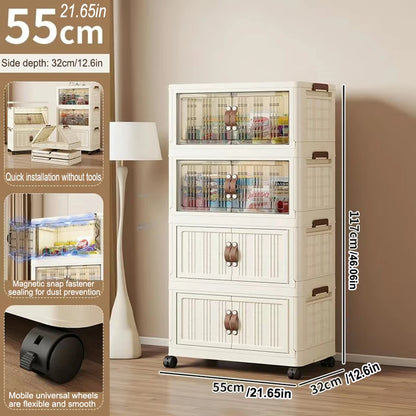 Multifunction Dustproof Wardrobe Large Capacity Folding Storage Cabinet Sundries Storage Box - AMULET RING STORE