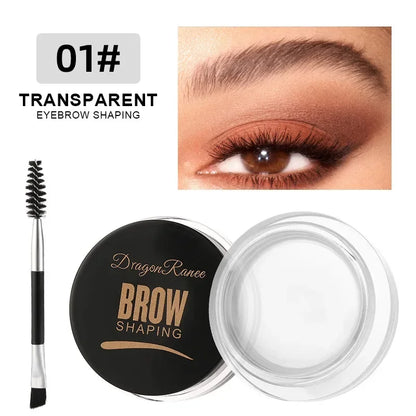 2 in 1 Eyeliner Eyebrow Gel Cream with Brush Waterproof Long-lasting Matte Black Brown Easy Wear Eyeliner Korean Makeup Cosmetic - AMULET RING STORE