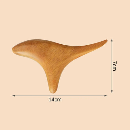 Nature Wood Trigonometric Massage Cone Wooden Lymphatic Massage Stick Face Hand Foot Body Massager Gua Sha Board Acupuncture Pen - AMULET RING STORE