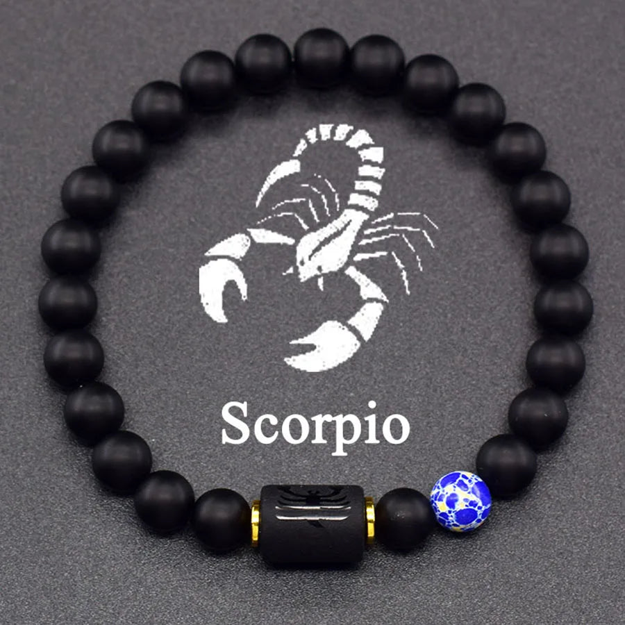 12 Zodiac Sign Bracelet Homme Constellation Bracelet for Men Aries Virgo Leo Libra Charm Bangle Women Friendship Jewelry on Hand