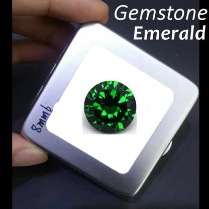Brilliant Natural AAAAA+ Emerald 10.0mm 6.50Carat Round Cut Gemstones Sri-Lanka VVS Gem