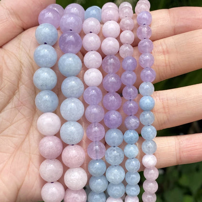 45 Styles Natural Stone Beads Amethyst Purple Jades Agate Crystal Glass Beads Jewelry Making Findings DIY Bracelet Accessories - AMULET RING STORE