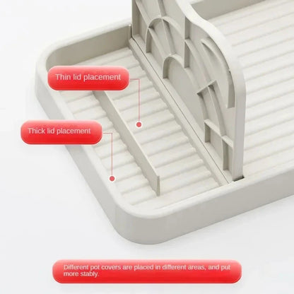 Multifunctional Pan Pot Lid Holder Stand Rack Spoon Rest Pot Lid Spatula Soup Spoon Storage Shelf Kitchen Accessories - AMULET RING STORE