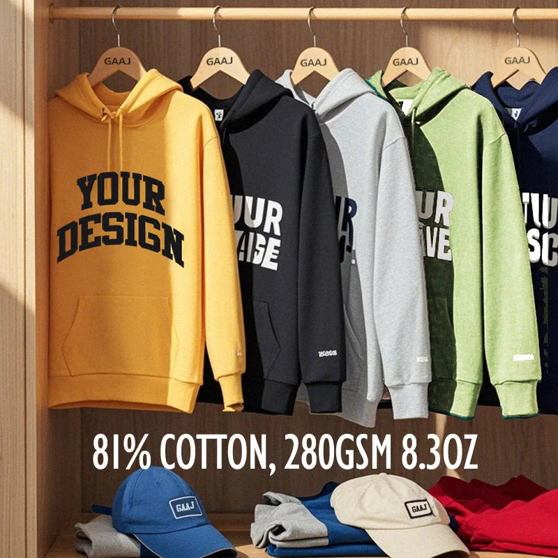 Premium Custom Cotton Hoodie Men Women,Customize Print Hoody Sweatshirt,Diy Your Own Design Photo Logo Pullover,Famliy Team Gift