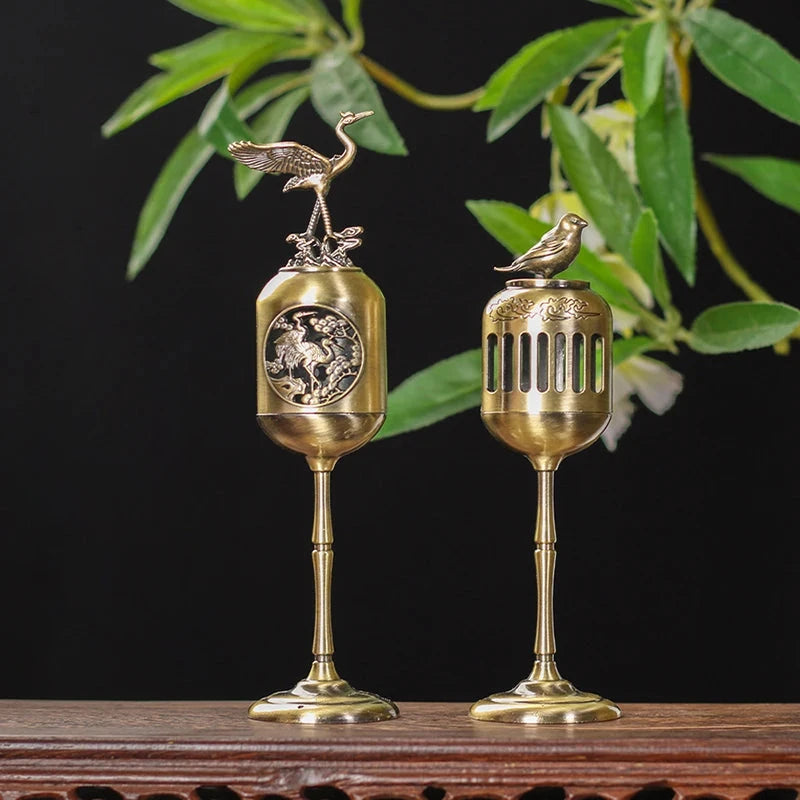 Magpie Hollow Lamp Sandalwood Fragrance Censer Smoking Backflow Incense Holder Tea House Ornaments Study Room Home Decor - AMULET RING STORE