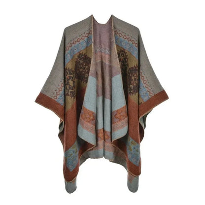 Winter Fashion Poncho Women Capes Scarf Imitation Cashmere Ladies Scarves Warm Shawls Wraps Woman Ponchos Bufanda Mujer Foulard