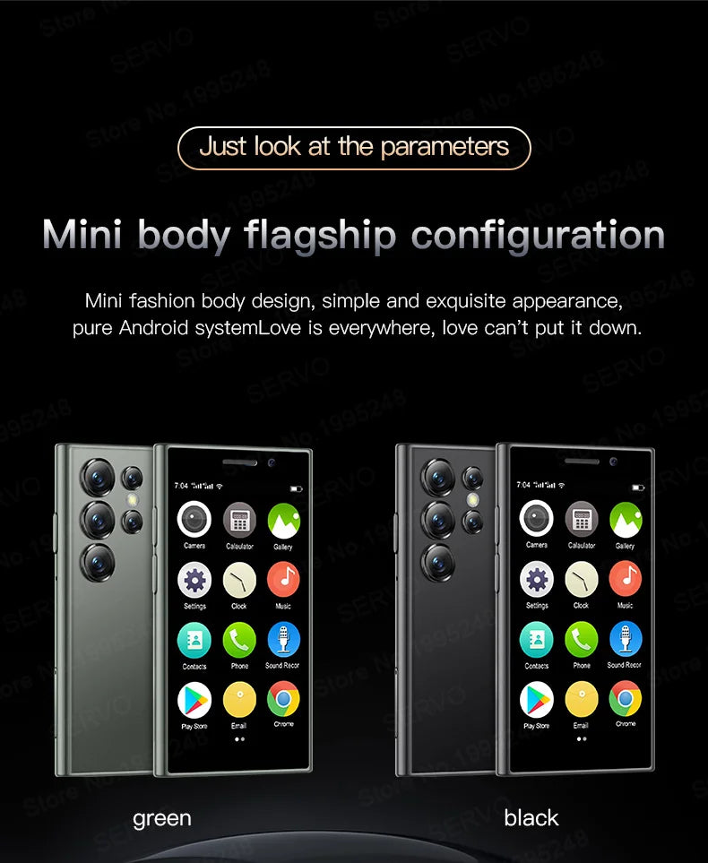 2024 New SERVO S24 Mini 4G Global Smartphone Android System Google Store 2000mAh Facial Unlock Small Smartphones Latest Upgrade - AMULET RING STORE