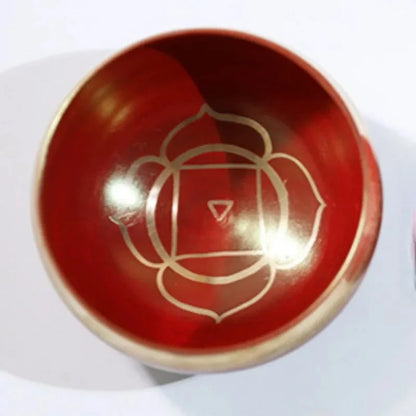 Nepal Handmade Buddha Singing Bowl Yoga Meditation Colorful Sound Therapy Tibetan Singing Bowls Healing Percussion Instruments - AMULET RING STORE