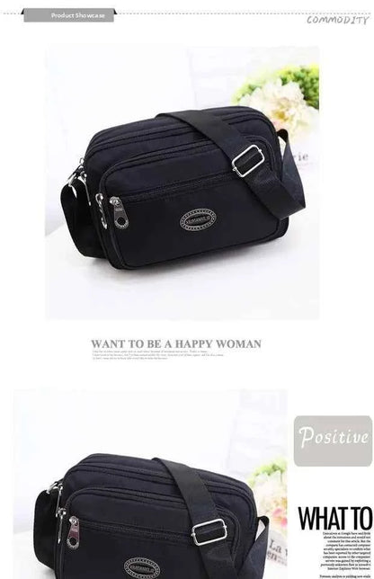 Casual Waterproof Nylon Canvas Ox Cloth Ladies oulder Bag Crossbody Bag Sport Sle Women's Handbag Soft Zipper Closure