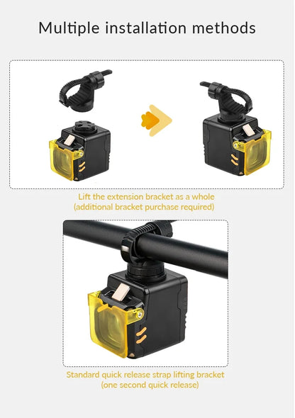 New Multifunctional Q05 MTB Bike Light Rechargeable Waterproof Remote Control White Red Blue LED Outdoor Cycling Birthday Gift - AMULET RING STORE