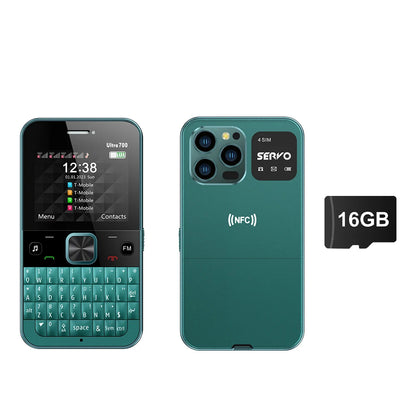 SERVO 4 SIM Card 4 Standby QWERTY Keyboard Mobile Phone Speed Dial Blacklist FM Radio Flashlight 2G GSM Cellular Cellphone TypeC
