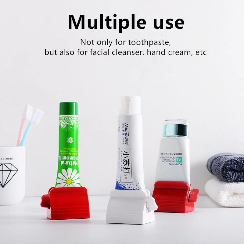 1/2pcs Multifunction Toothpaste Tube Squeezer Manual Squeezer Toothpaste Easy Portable Plastic Dispenser Bathroom Accessories - AMULET RING STORE