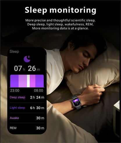 New Full Touch Smart Watch Men For Android Xiaomi Blood Pressure Oxygen Fitness Watch Waterproof LED Flashlight SmartWatch 2024 - AMULET RING STORE