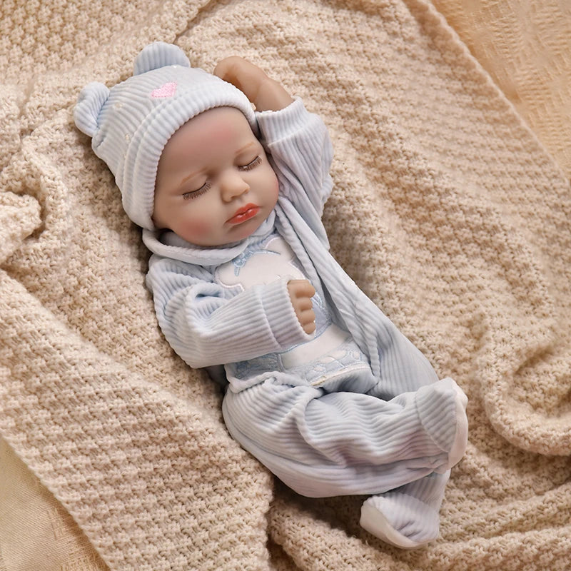 16 Inch 40cm Loulou Full Body Soft Vinyl Girl Reborn Baby Doll Lifelike Bebe Reborn Doll Toys Realistic Baby Doll Toys