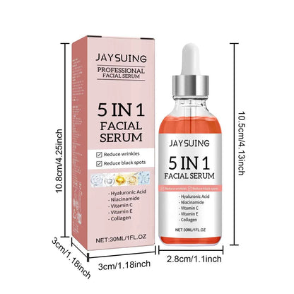 1/3/5PCS 5 In 1 Facial Serum Fade Fine Lines Firming Skin Shrink Pore Moisturizing Brightning Hyaluronic Acid Retinol Face Serum