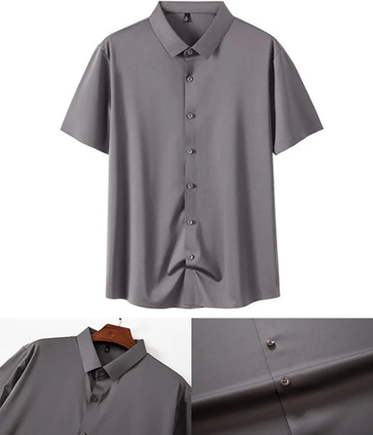 Men's Summer Business Shirt - Short Sleeve Wrinkle Free