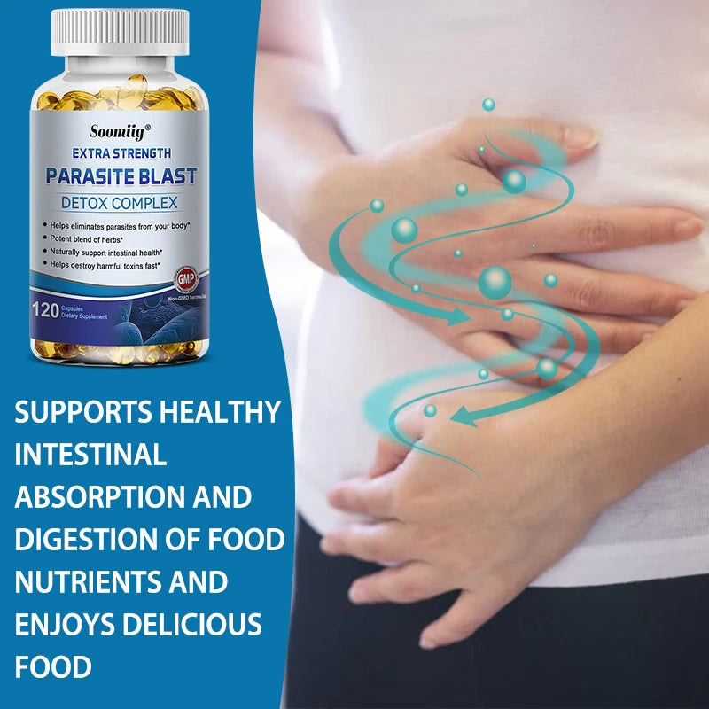 Parasite Blast - Bowel Cleansing Supplement, Digestive Health, Immune Health, Parasite Removal, and Improve Digestion - AMULET RING STORE