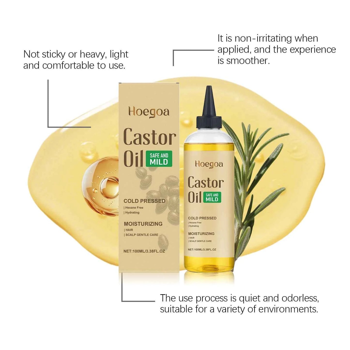 Hair Booster Castor Oil Hair Essence Treatment Improve Androgenetic Alopecia Scalp Treatment Serum Strengthen Hair Roots