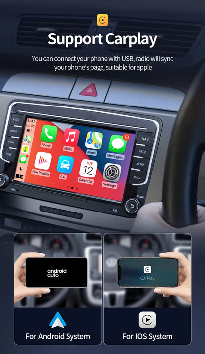7inch Car Radio CarPlay Android Auto for Volkswagen VW Passat B6 B7 CC Tiguan Touran GOLF POLO CarPlay 7inch 2+32GB / 4+64GB - AMULET RING STORE