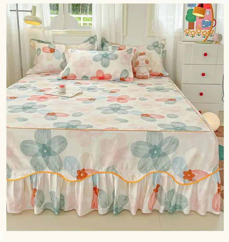 Sheet Set Household with Pillowcase Fashion Modern Water-proof Universal Skin-friendly Single Double Home Textile Bedding Luxury