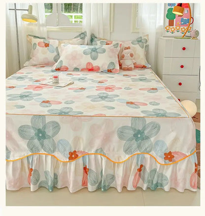 Sheet Set Household with Pillowcase Fashion Modern Water-proof Universal Skin-friendly Single Double Home Textile Bedding Luxury