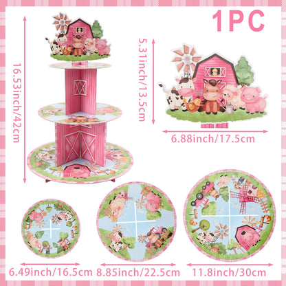 Cake Display Stand Jungle Mermaid Birthday Party Decorations Kids Dessert Holder Cake Tray Butterfly Baby Shower Cupcake Support - AMULET RING STORE