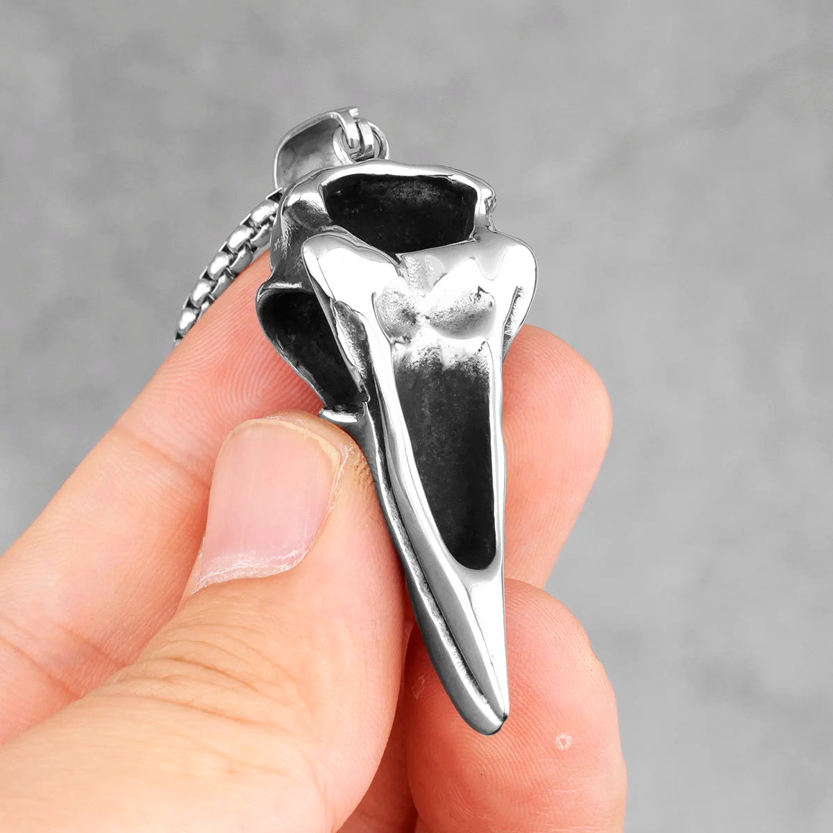 Stainless Steel Men Necklaces Chain Pendants Crow Bird Eagle Skull Punk Rock Hip Hop Cool for Male Boy Fashion Jewelry Gift