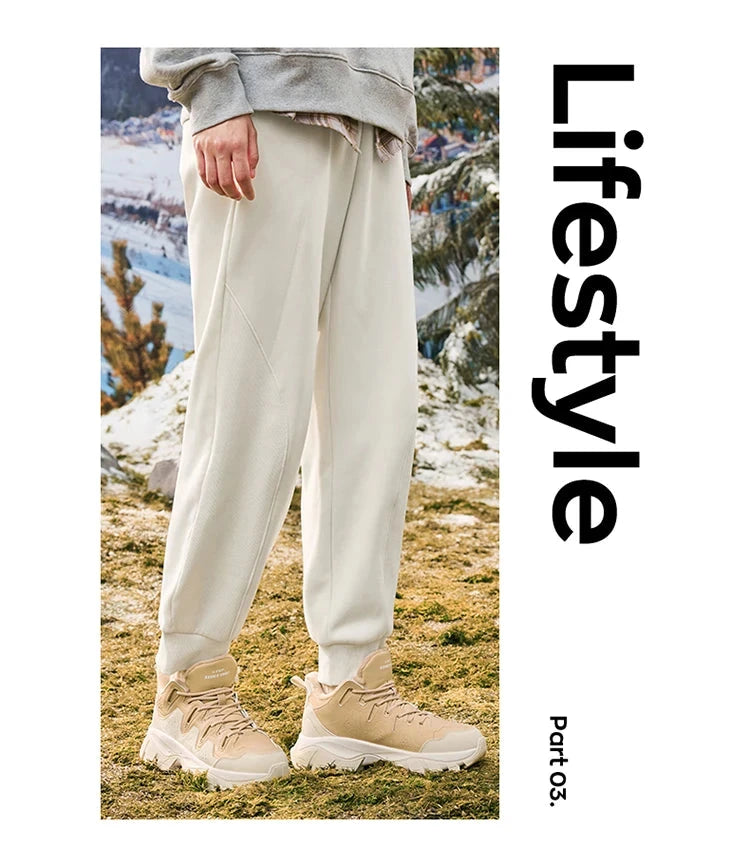 Xtep Trousers For Men And Women 2024 Winter Knitting Loose Exercise Sweatpants Casual Trendy Warm Soft Bottoms 876427630125