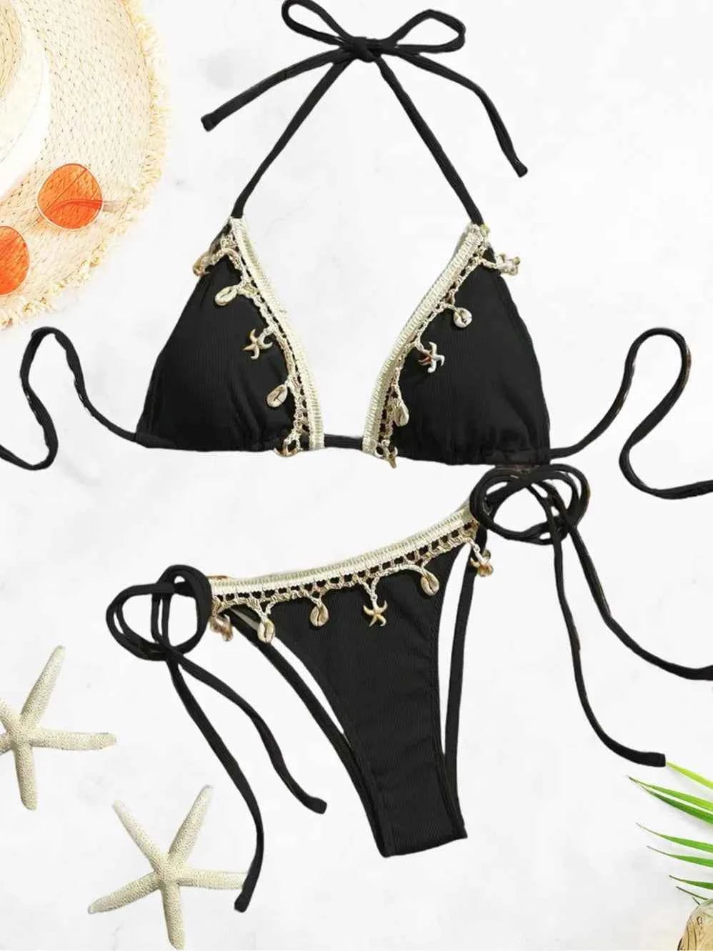 Peachtan thong bikini women push up beach swimwear 2 piece swimsuit 2024 women bikini bathing suit summer women beachwear