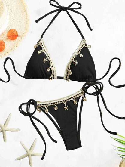 Peachtan thong bikini women push up beach swimwear 2 piece swimsuit 2024 women bikini bathing suit summer women beachwear