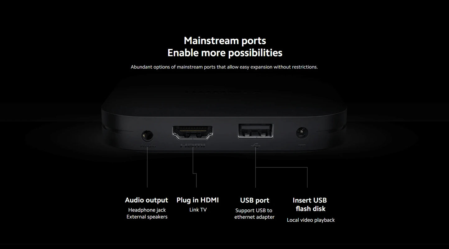 Xiaomi TV Box S 2nd Gen 4K Ultra HD Streaming Media Player Google TV Box WiFi Bluetooth 5.2 Dolby Vision HDR10+ TV Play Box - AMULET RING STORE