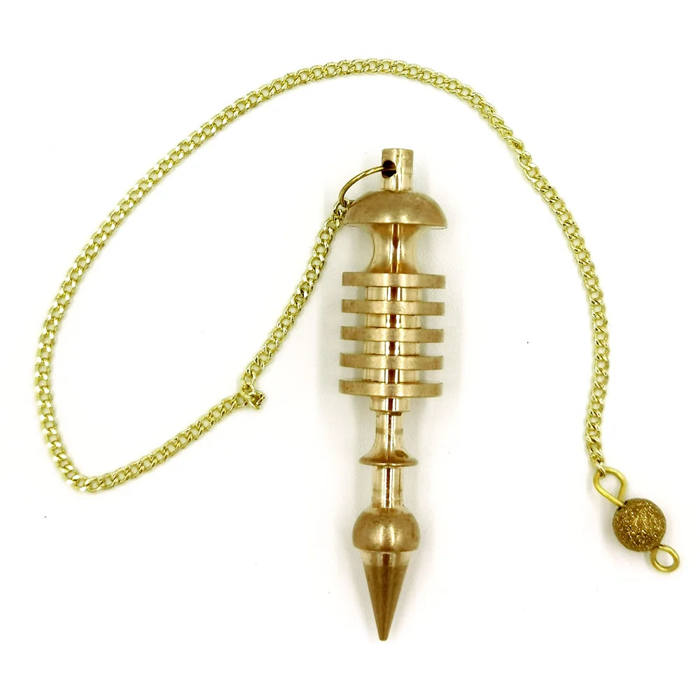 Bronze Metal Copper Spiritual Point Pendulum for Divination Healing Dowsing Wicca Balancing Pointed Cone Pendant Pendulum