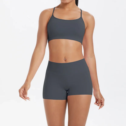 2PCS Yoga Set Nude Feeling Workout Sets Women Tracksuit Gym Push Up Fitness Running Workout Sportwear Sport Bra Leggings Suit