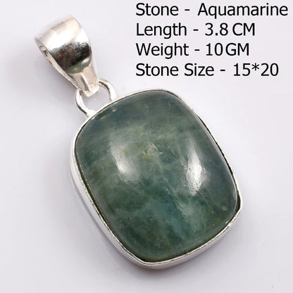 Genuine  Amaquarine  Pendant Hand Made Women Jewelry gift