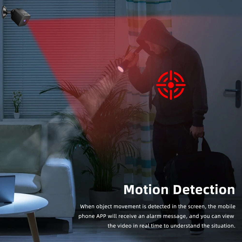 1080P Mini WiFi Camera F1 Wireless Remote Monitor Loop Recording Camera Security Protection Smart Home surveillance camera - AMULET RING STORE