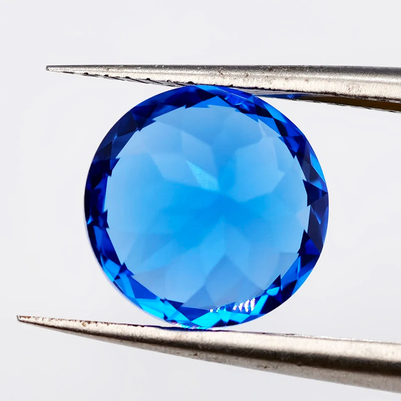 NEW Round Shape Blue Cobalt Spinel Loose Gemstone Diamond for Jewelry Making - AMULET RING STORE