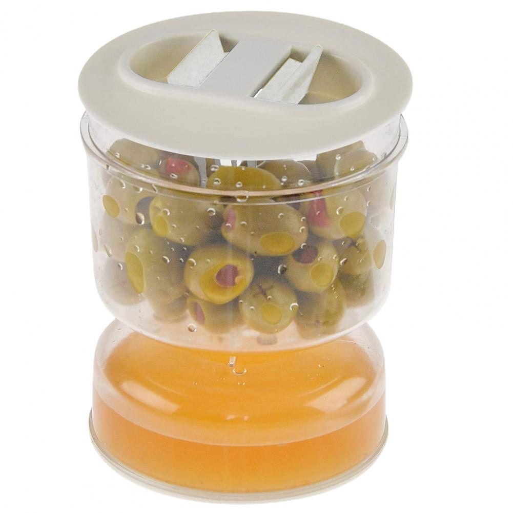 Innovative Pickle Jar Fine Workmanship Olives Jar Plastic Pickle Organizer Hourglass Design Sealed Olives Container for Home - AMULET RING STORE