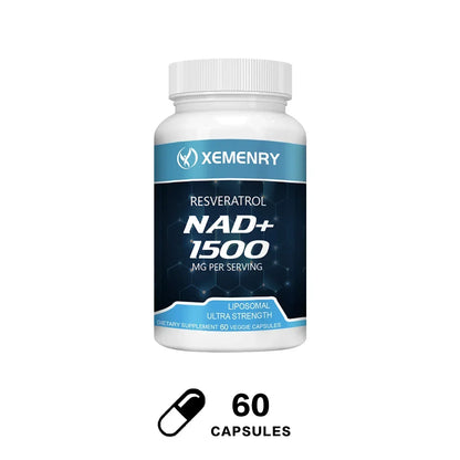 NAD + Resveratrol - Anti aging, Boost Energy, Promotes Cell Repair and Skin Health - AMULET RING STORE