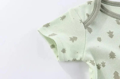 4Pieces Cotton Newborn Bodysuit Print Baby Girl Clothes 0-12M Cartoon Baby Boy Clothes Summer Short Sleeve Romper Bebes - AMULET RING STORE