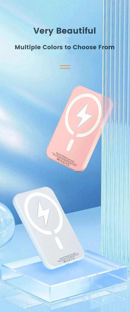 20000mAh Magnetic Power Bank Wireless PD 22.5W Fast Charger