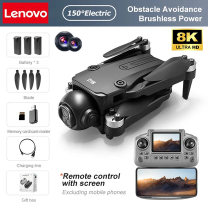 Lenovo D18 Drone 8K Aerial HD Dual Camera Photography Intelligent Obstacle Avoidance Brushless Motor 5G WIFI GPS Return VR Drone