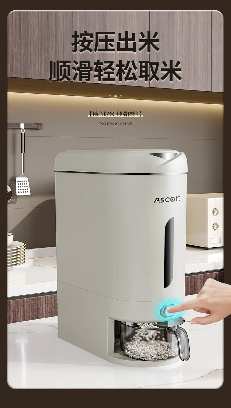 Mii Bucket Home 2025 New Model Sealed Rice Container Rice Box Anti-Pest and Anti-Damp Kitchen Storage Container High-End