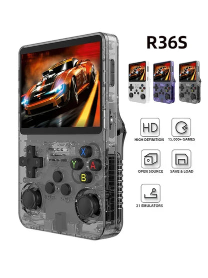 NEW 128G R36S Retro Handheld Video Game Console Linux System 3.5 Inch IPS Screen R35s Pro Portable Pocket Video Player Games - AMULET RING STORE
