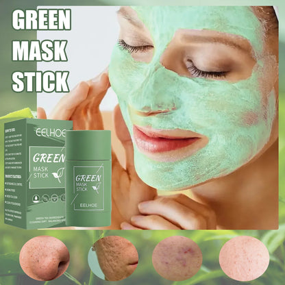 40ml Remove Blackhead Green Tea Solid Mask Clean Stick Mask Facial Dispel Acne Blemish Shrink Pores Korean Skin Care Multipack - AMULET RING STORE