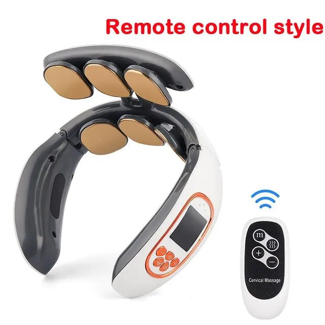 Neck Massage Intelligent Charging Heating Hot Pressing Magnetic Pulse Fashion Multi User Usage Portable Pulse Neck Massager