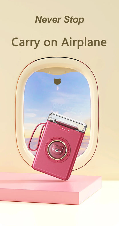 Mini Power Bank 20000mAh Cute Pet Cartoon Portable Charger Powerbank for IPhone Samsung Huawei Xiaomi External Spare Battery