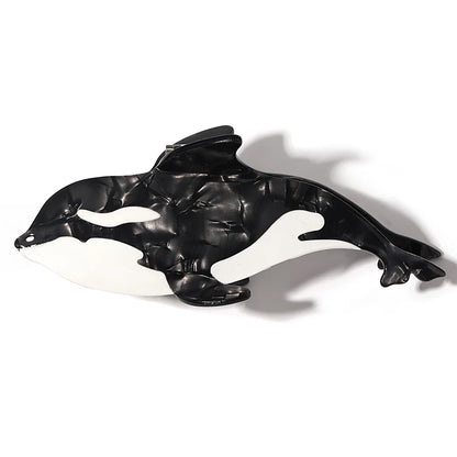 Creative Funny Acetate Tortoise Sturgeon Fish Shark Hairpin Oversize Marine Animal Barrettes Thick Hair Clip Claw Accessories - AMULET RING STORE