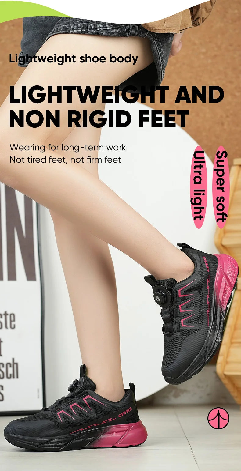 New women's anti-puncture anti-smash breathable fashion safety protection shoes - AMULET RING STORE